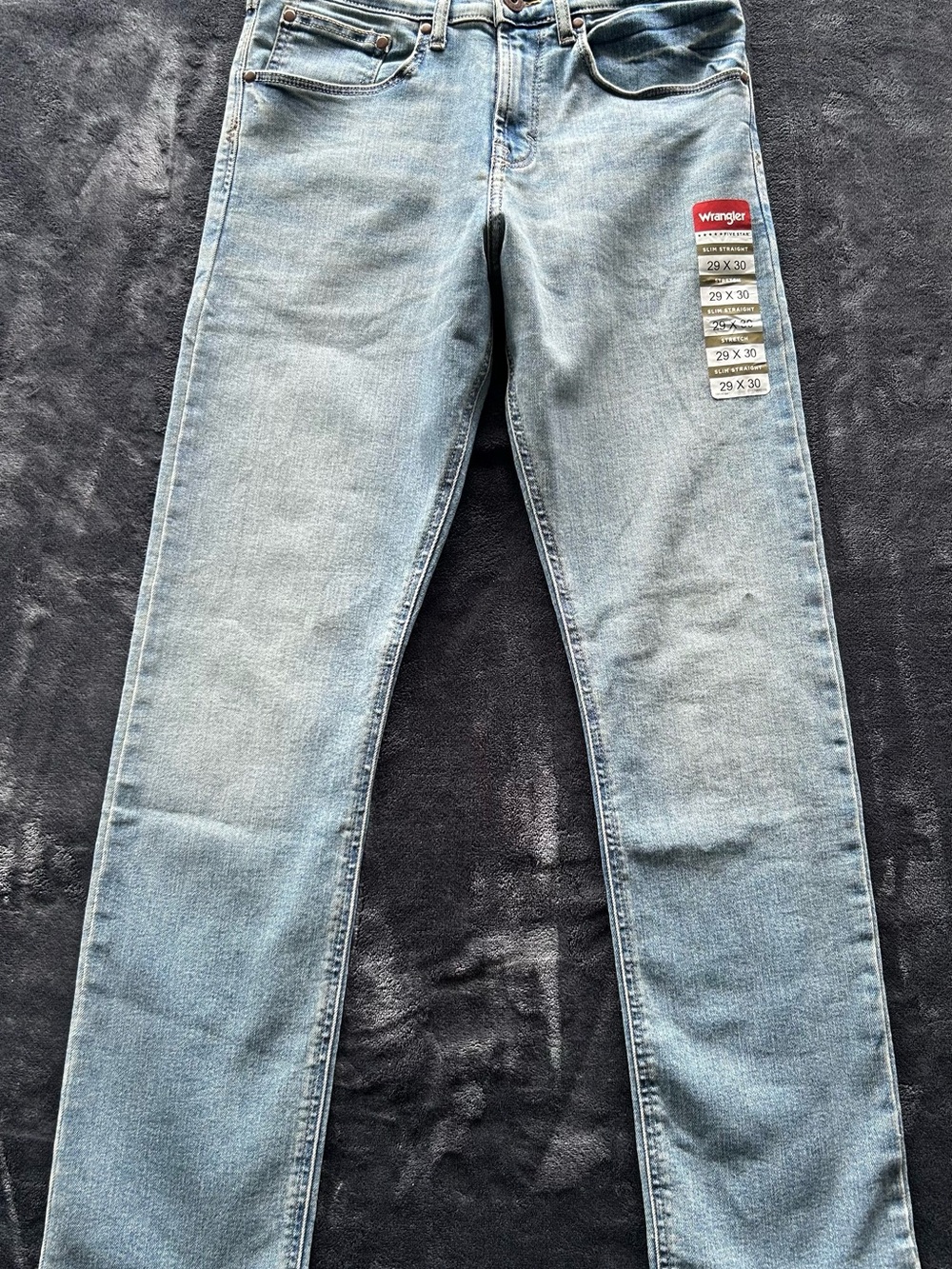 Wrangler Men’s Light Blue Slim Straight Jeans